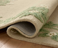 Tracy & Co Highgrove Climbing Vines Wool Hooked Rug - Cream