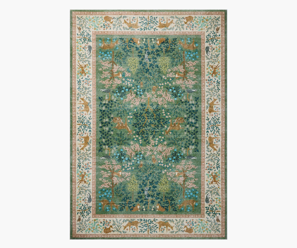 Tracy & Co Canopy Woodland Printed Rug - Sage