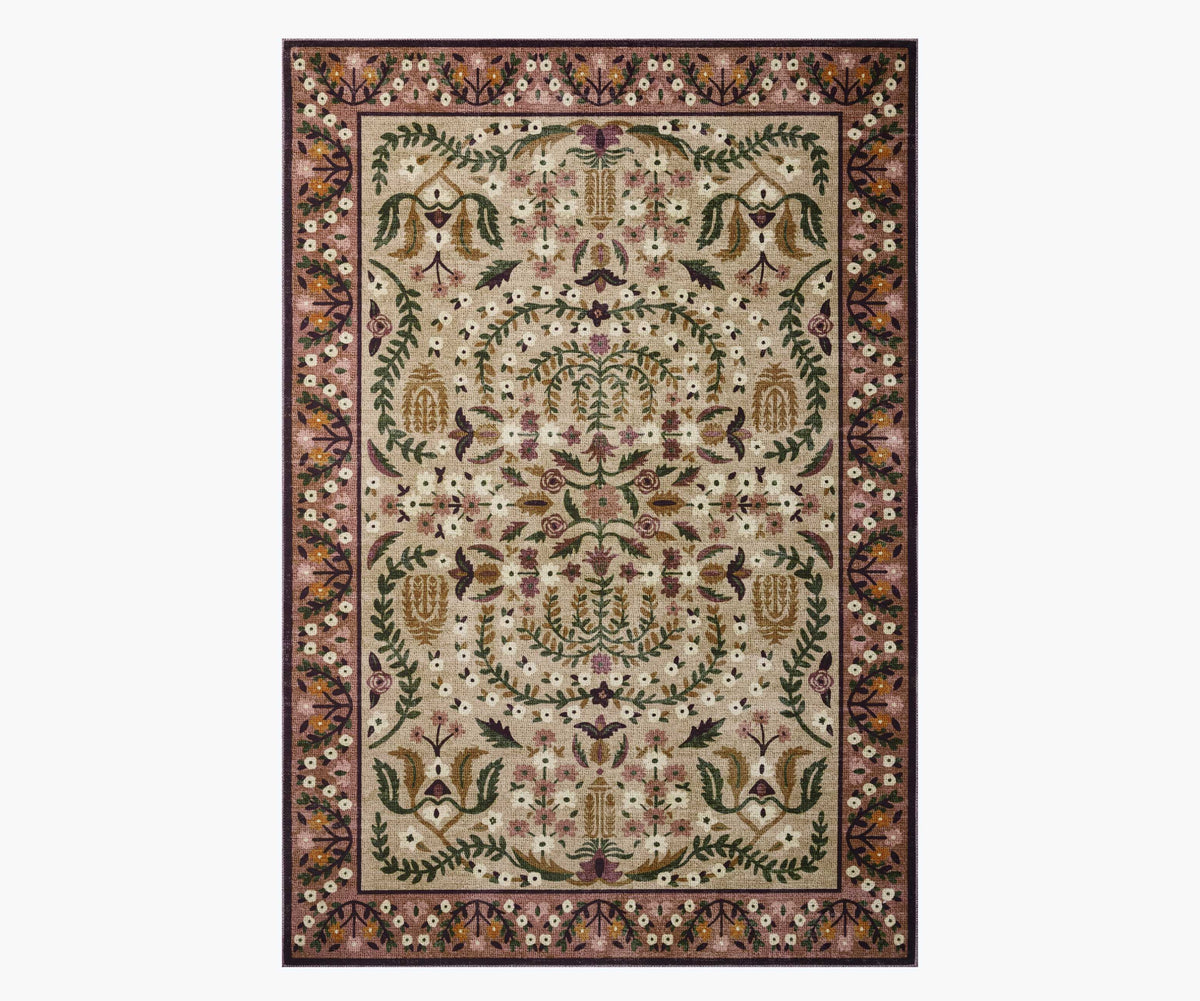 Tracy & Co Canopy Edie Printed Rug - Aubergine