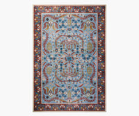 Tracy & Co Canopy Edie Printed Rug - Red & Blue