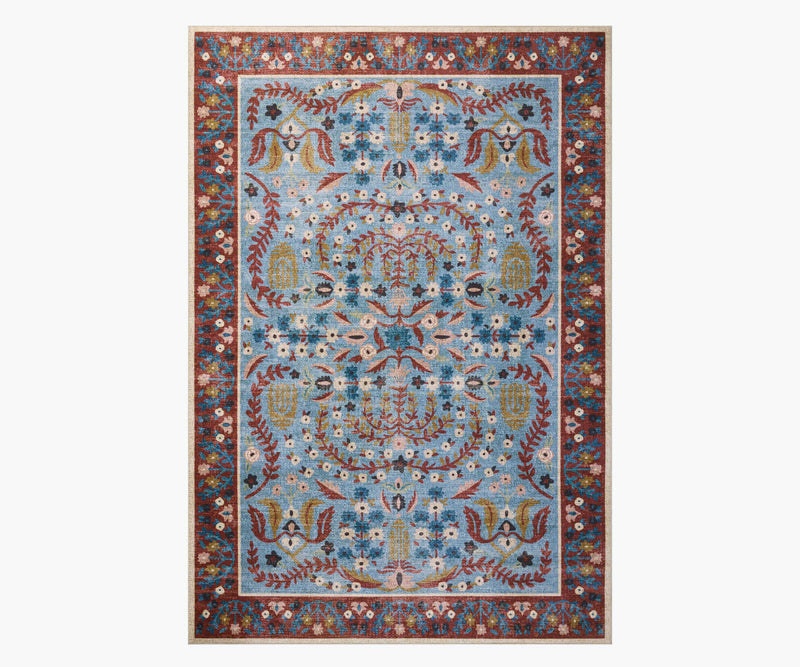 Tracy & Co Canopy Edie Printed Rug - Red & Blue