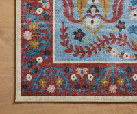 Tracy & Co Canopy Edie Printed Rug - Red & Blue