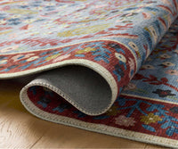 Tracy & Co Canopy Edie Printed Rug - Red & Blue