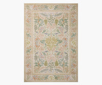 Tracy & Co Canopy Peacock Forest Printed Rug - Cream