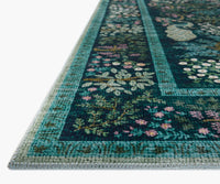 Tracy & Co Canopy Peacock Forest Printed Rug - Teal