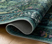 Tracy & Co Canopy Peacock Forest Printed Rug - Teal