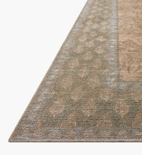 Tracy & Co Edinburgh Aster Power Loomed Rug - Sand & Green