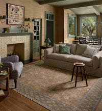 Tracy & Co Edinburgh Aster Power Loomed Rug - Sand & Green