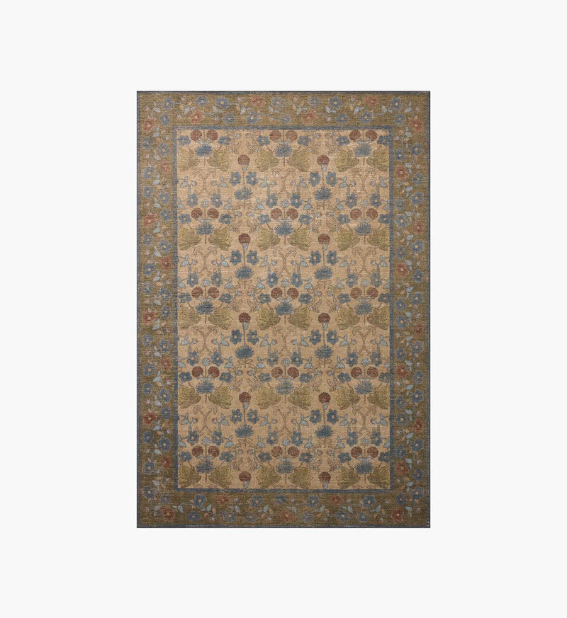 Tracy & Co Edinburgh Maple Power Loomed Rug - Tan & Olive