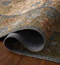Tracy & Co Edinburgh Maple Power Loomed Rug - Tan & Olive