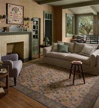 Tracy & Co Edinburgh Maple Power Loomed Rug - Tan & Olive