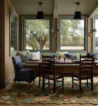 Tracy & Co Edith Wool Hooked Rug - Green