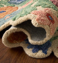 Tracy & Co Edith Wool Hooked Rug - Ivory