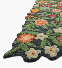 Tracy & Co Edith Wool Hooked Rug - Navy