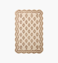 Tracy & Co Lisette Wool Hooked Rug - Ivory & Natural
