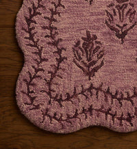 Tracy & Co Lisette Wool Hooked Rug - Plum