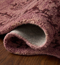 Tracy & Co Lisette Wool Hooked Rug - Plum