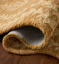 Tracy & Co Lisette Wool Hooked Rug - Wheat & Ivory
