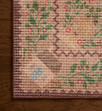 Tracy & Co Orchard Country Farm Washable Rug - Mauve