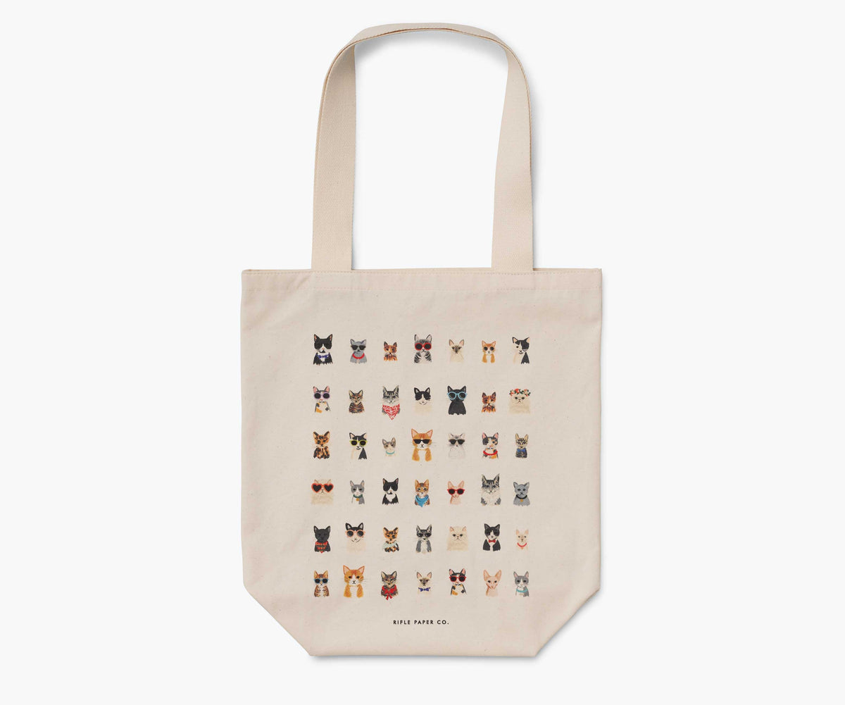 Tracy & Co Canvas Tote Bag - Cool Cats