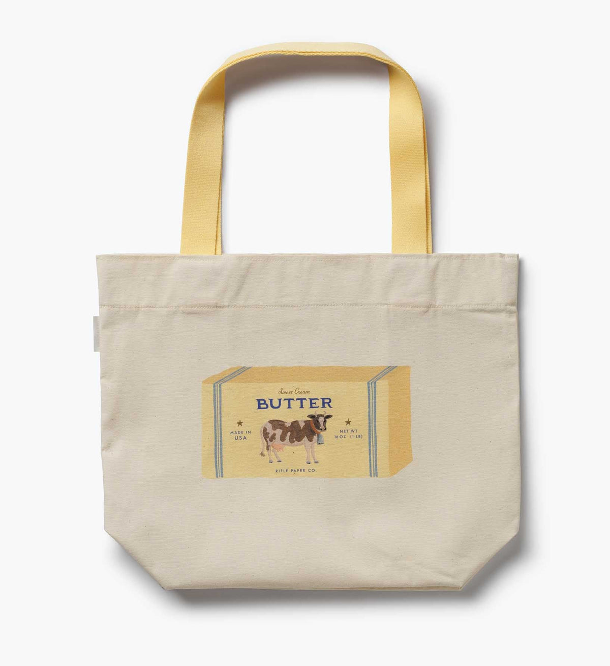 Tracy & Co East West Canvas Tote Bag - Butter