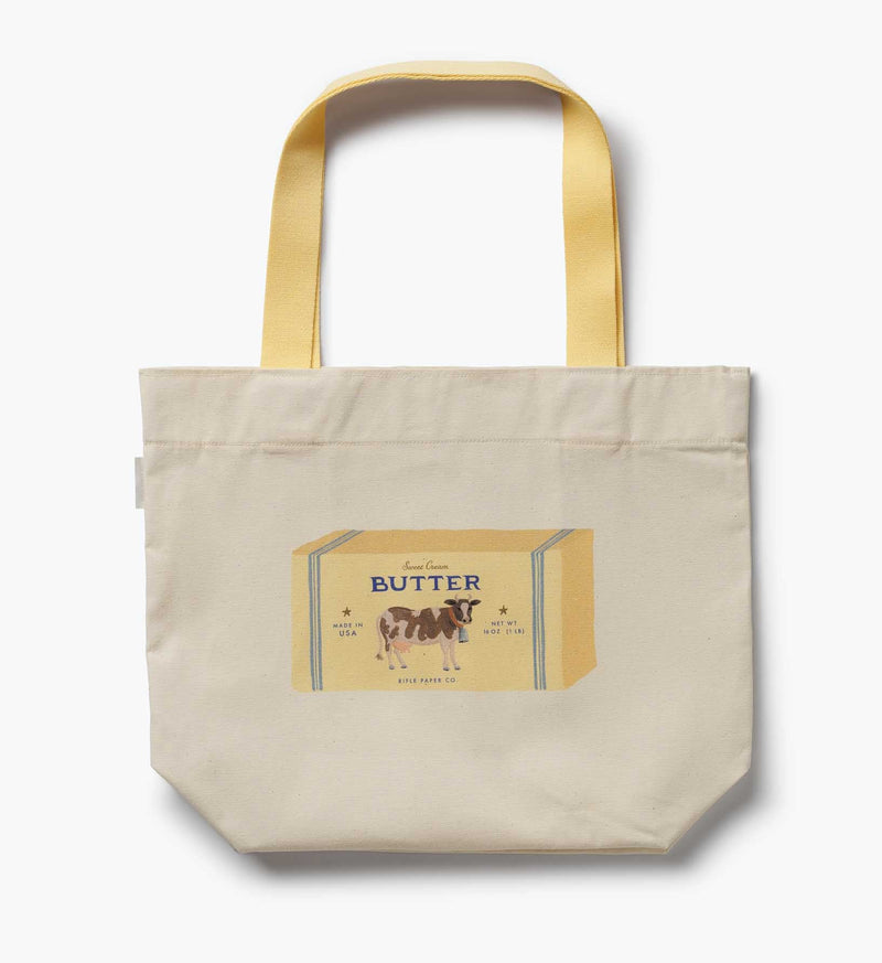 Tracy & Co East West Canvas Tote Bag - Butter