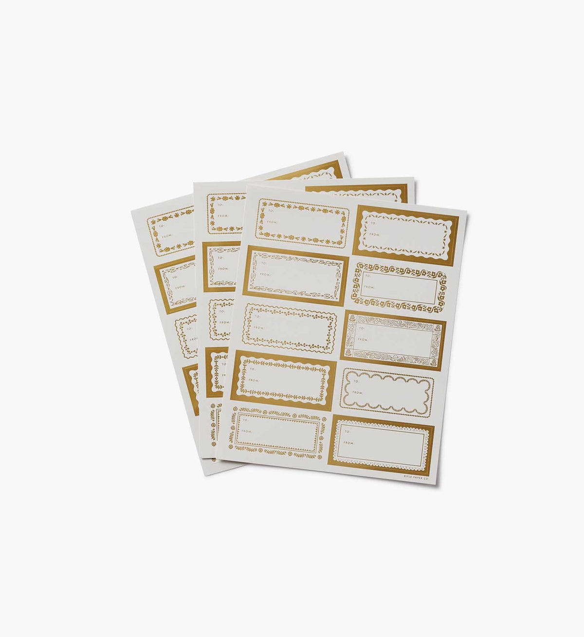 Tracy & Co Holiday Gift Stickers - Gold Floral