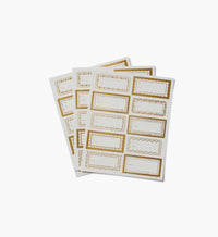 Tracy & Co Holiday Gift Stickers - Gold Floral