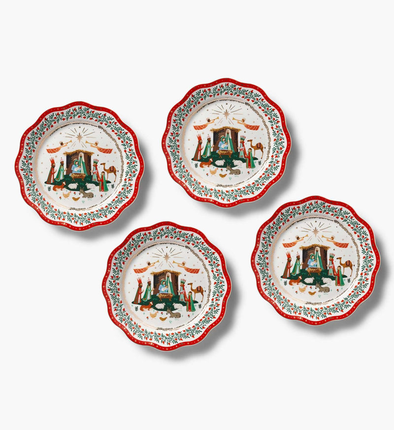 Tracy & Co Porcelain Dinner Plate Set - Nativity