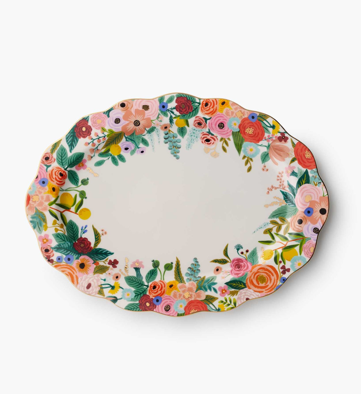 Tracy & Co Large Porcelain Serving Platter - Garden Party