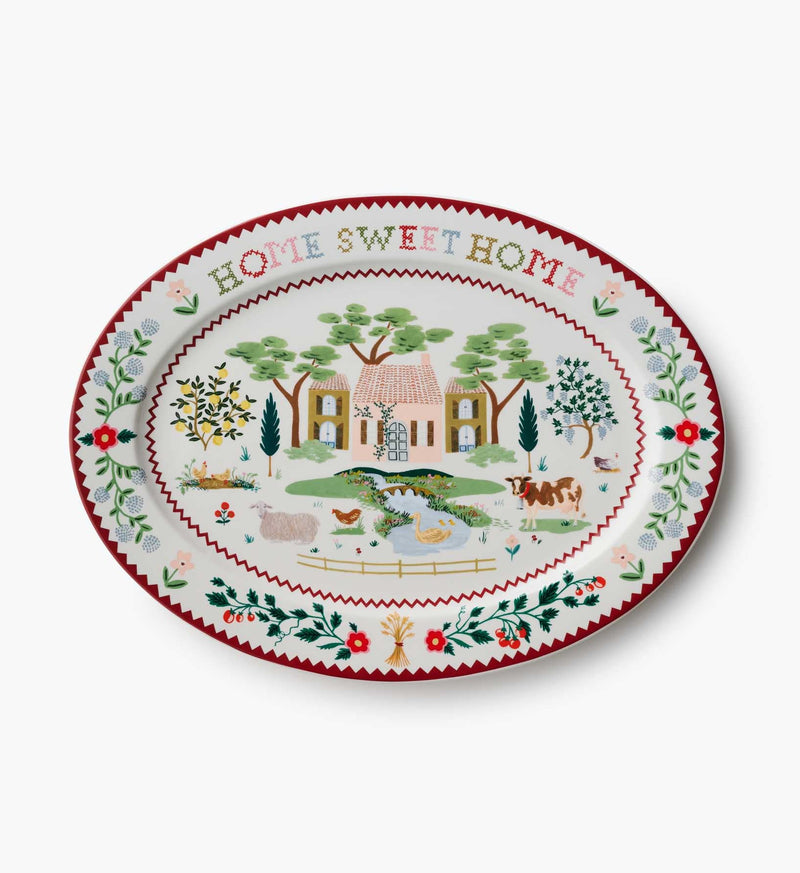 Tracy & Co Large Porcelain Serving Platter - Home Sweet Home