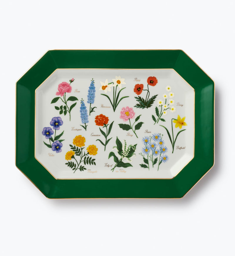 Tracy & Co Large Porcelain Serving Platter - Garden Study