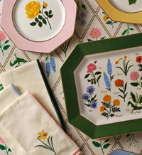 Tracy & Co Large Porcelain Serving Platter - Garden Study
