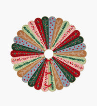 Tracy & Co Embroidered Tree Skirt - Holly Jolly