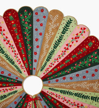 Tracy & Co Embroidered Tree Skirt - Holly Jolly