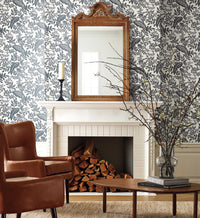 Tracy & Co Canopy Wallpaper - Black & White