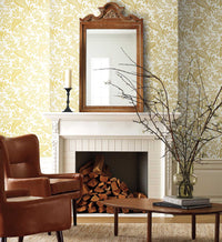 Tracy & Co Canopy Wallpaper - Metallic Gold & White