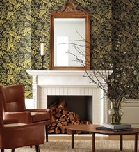 Tracy & Co Canopy Wallpaper - Metallic Gold & Black