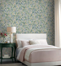 Tracy & Co Lea Peel & Stick Wallpaper - Indigo