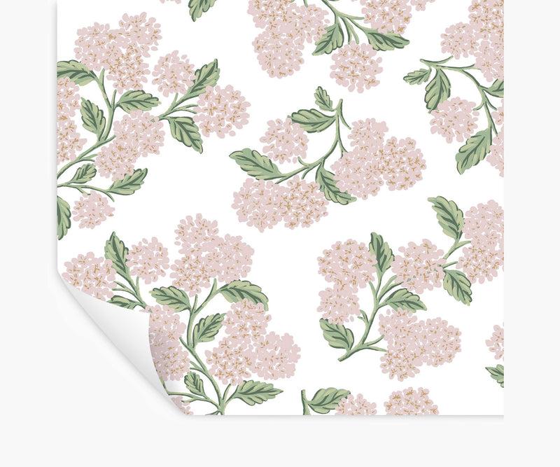 Tracy & Co Hydrangea Peel & Stick Wallpaper - Pink & White