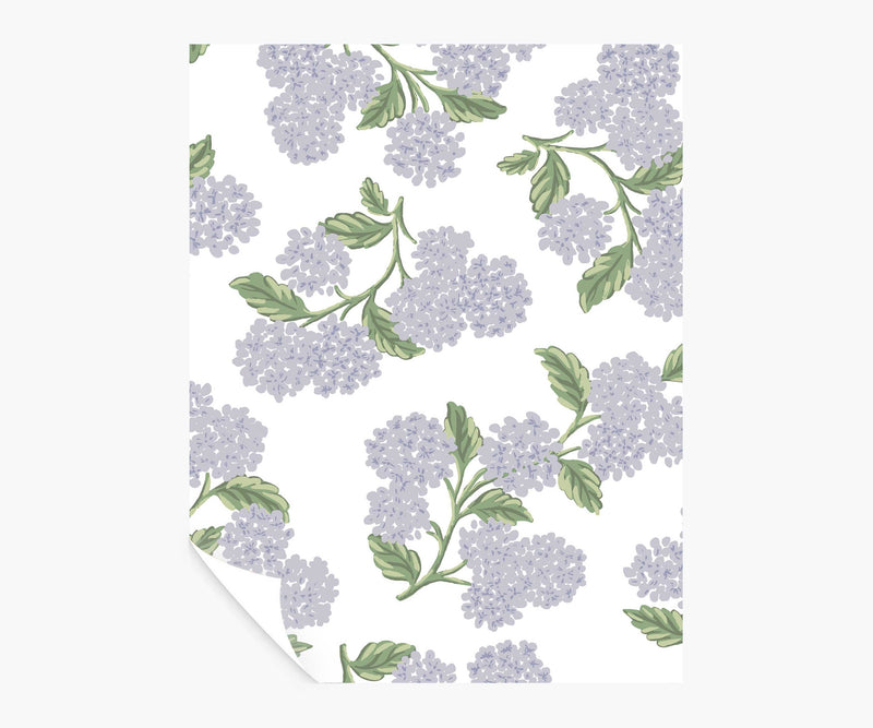 Tracy & Co Hydrangea Peel & Stick Wallpaper Sample - Lilac & White