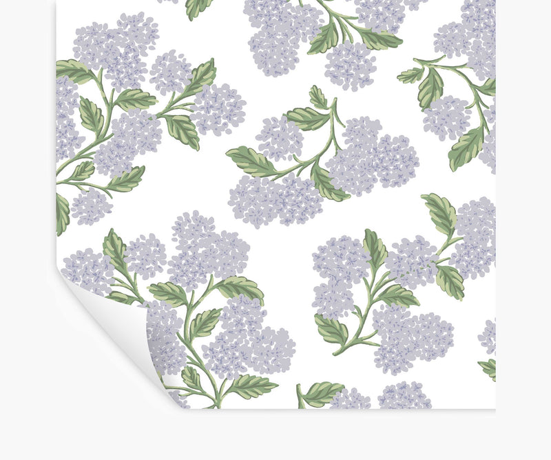 Tracy & Co Hydrangea Peel & Stick Wallpaper - Lilac & White