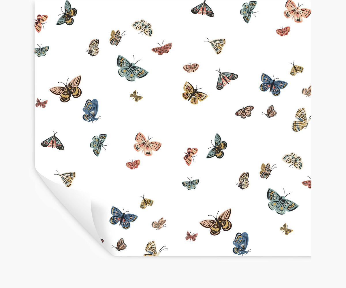 Tracy & Co Butterfly House Peel & Stick Wallpaper - White