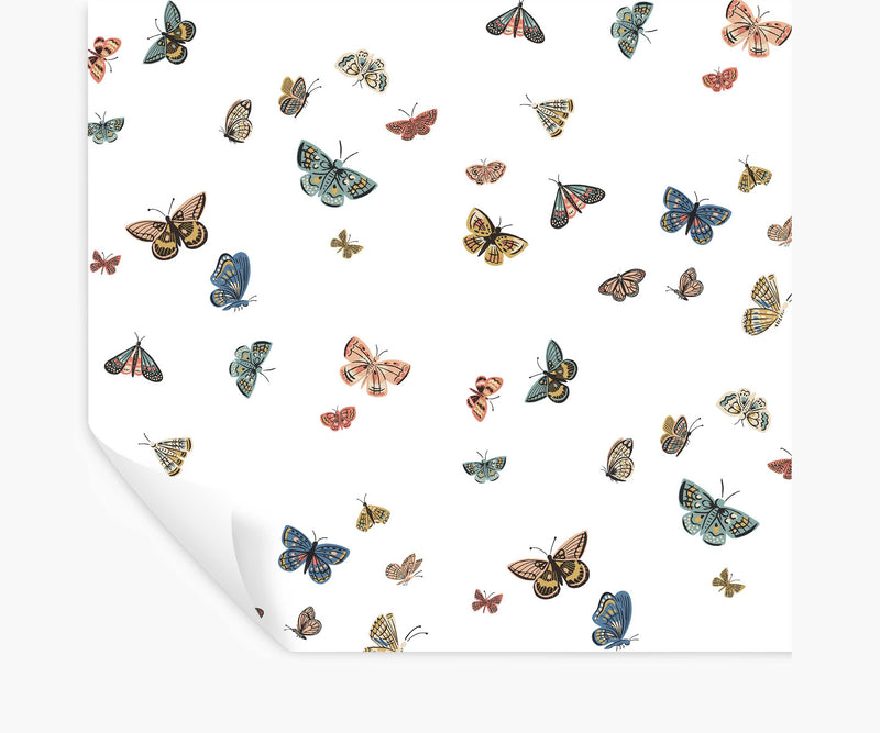 Tracy & Co Butterfly House Peel & Stick Wallpaper - White
