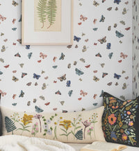 Tracy & Co Butterfly House Peel & Stick Wallpaper - White