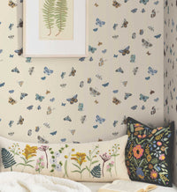Tracy & Co Butterfly House Peel & Stick Wallpaper - Linen
