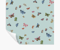 Tracy & Co Butterfly House Peel & Stick Wallpaper - Light Blue
