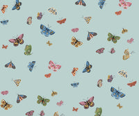 Tracy & Co Butterfly House Peel & Stick Wallpaper - Light Blue