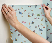 Tracy & Co Butterfly House Peel & Stick Wallpaper - Light Blue