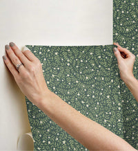 Tracy & Co Elodie Peel & Stick Wallpaper - Emerald